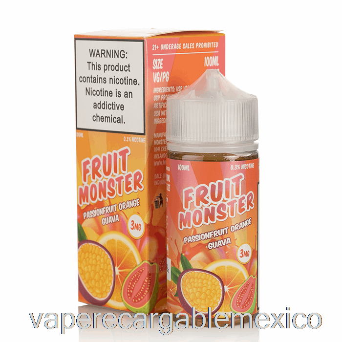 Vape Recargable Maracuyá Naranja Guayaba - Fruit Monster - 100ml 0mg